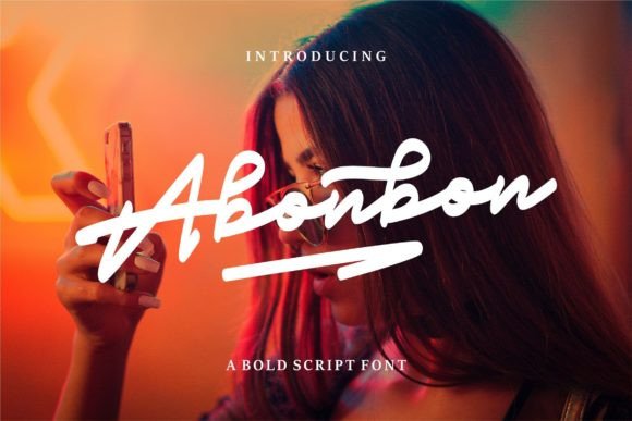 Abonbon Font: A Bold Handwritten Typeface for Digital Design