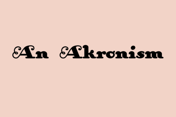 An Akronism Typeface for Bold Web Design