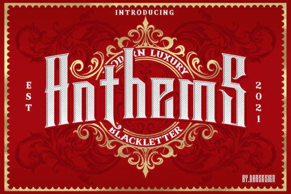 Anthems Font: A Blackletter Typeface for Editorial Elegance
