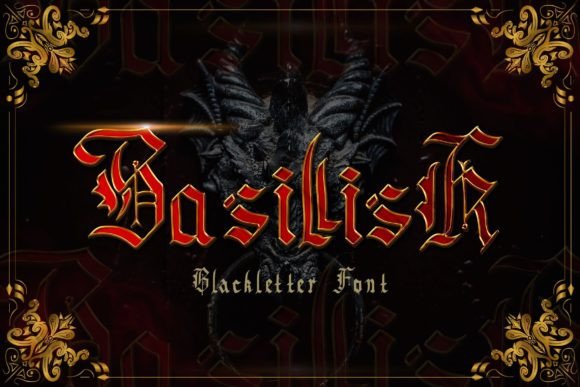 Basillisk: A Bold Blackletter Typeface for Branding Projects