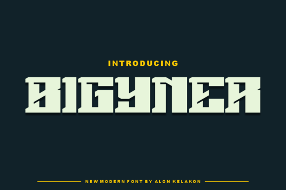 Bigyner: A Bold Slab Serif Typeface for Digital Design