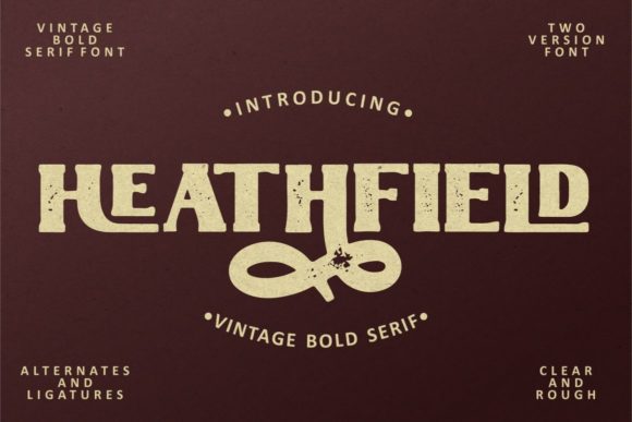 Heathfield Font: A Bold Serif for Craft Creators