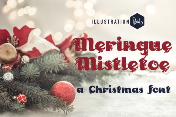 Meringue Mistletoe: A Festive Decorative Typeface for Holiday Branding