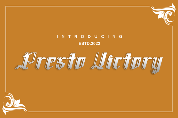 Presto Victory: A Bold Blackletter Font for Creative Makers
