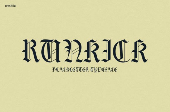 Runkick Font: A Bold Typeface for Editorial Design